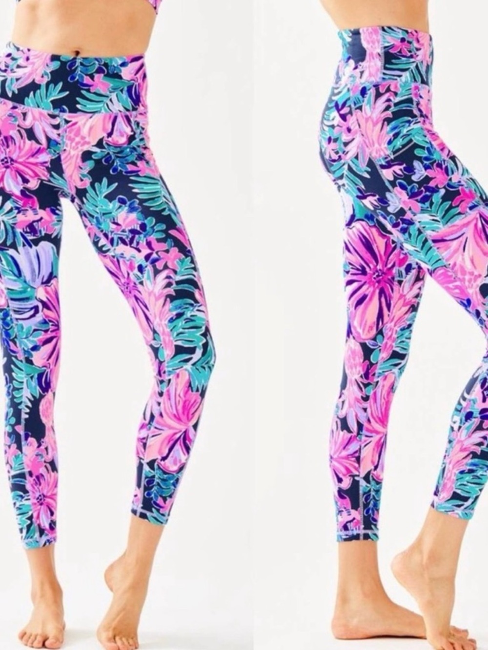 Lilly Pulitzer Luxletic Hi Rise Weekender Legging in Garden Getaway Size S